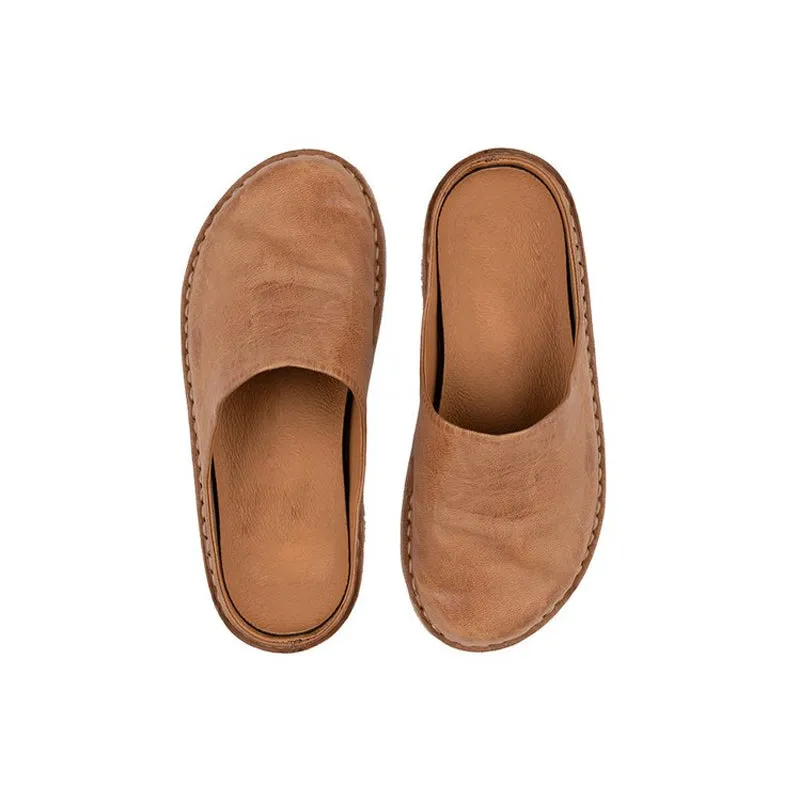 Leather Summer Slipper Sandals