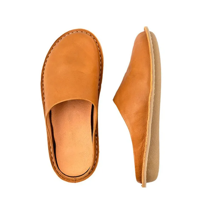 Leather Summer Slipper Sandals