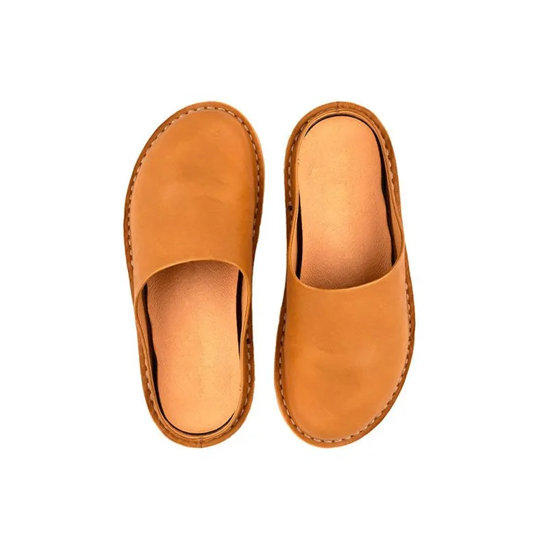 Leather Summer Slipper Sandals
