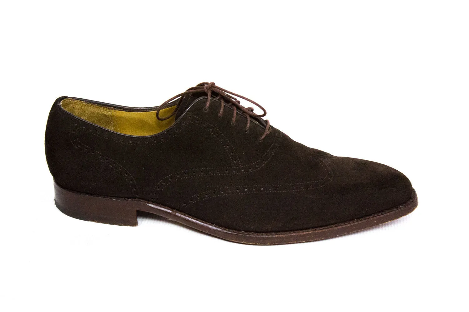 Ludwig Gortz Suede Wingtip Brogue Oxford Shoes, US 12, EU 46 UK 11