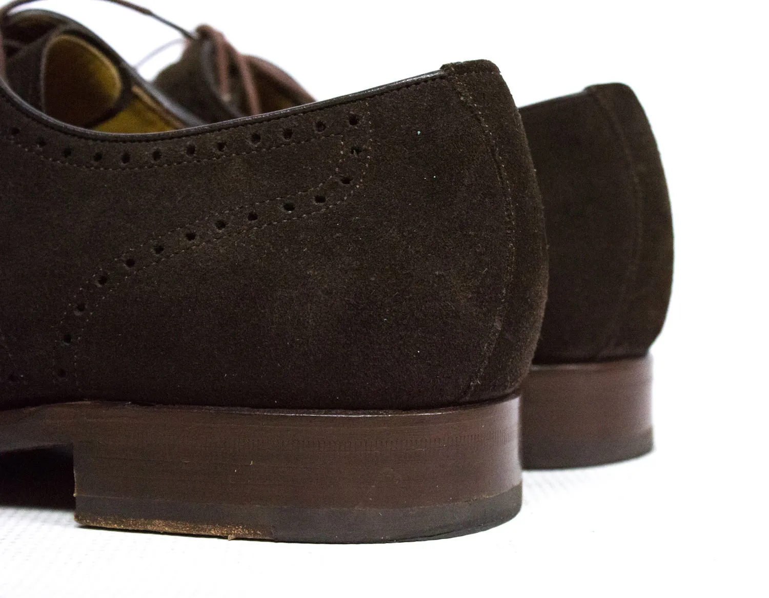 Ludwig Gortz Suede Wingtip Brogue Oxford Shoes, US 12, EU 46 UK 11