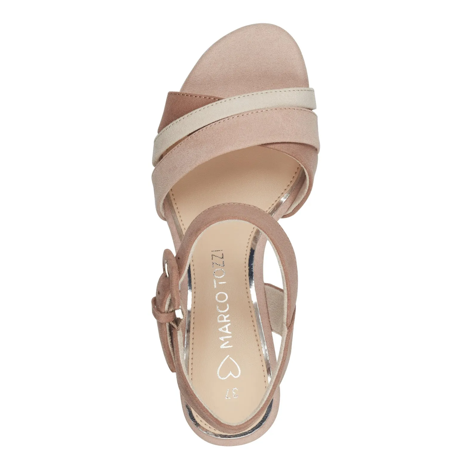 Marco Tozzi 28323  NUDE Block Heel Dress Sandal  28323-478