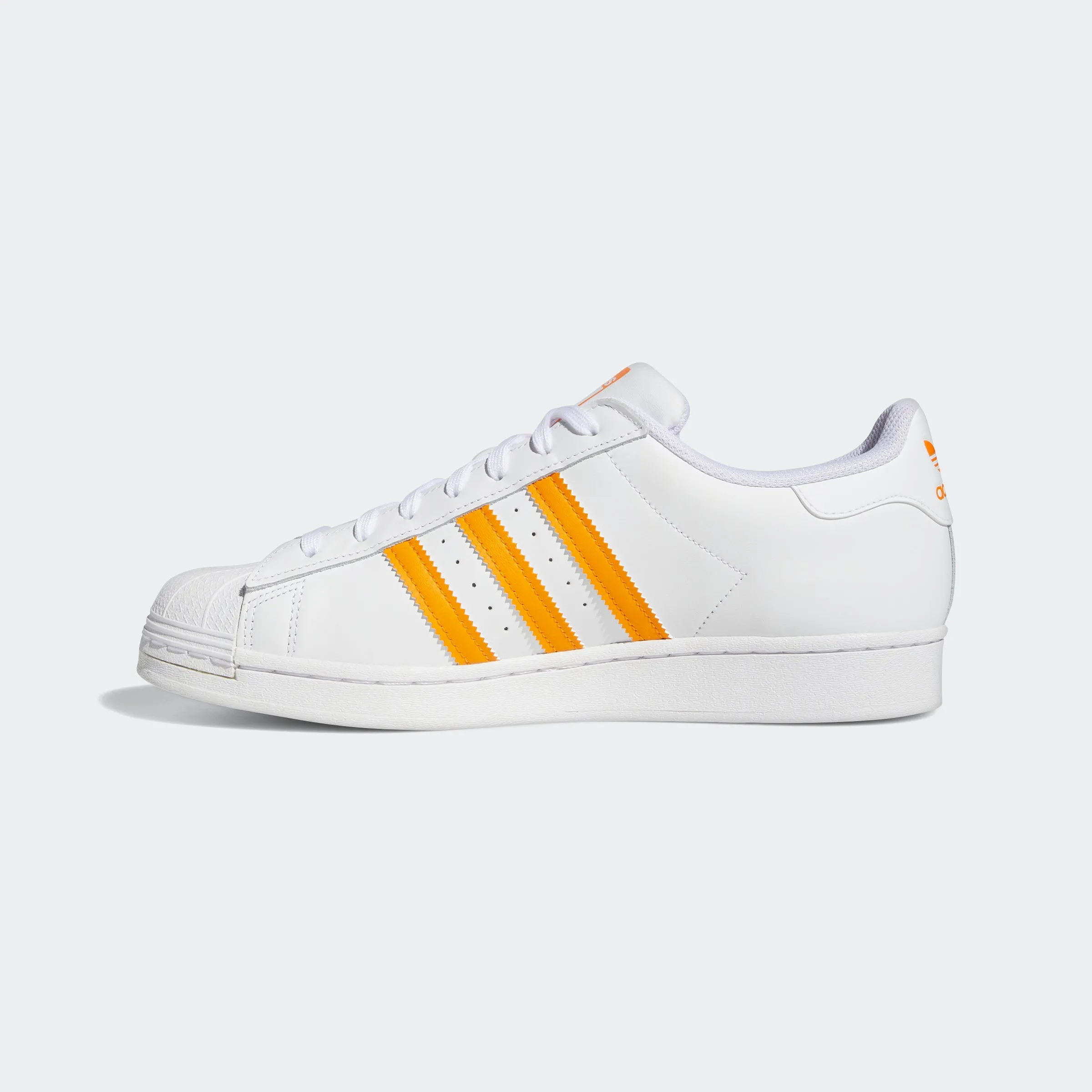 Men's adidas Originals Superstar Shoes White Orange