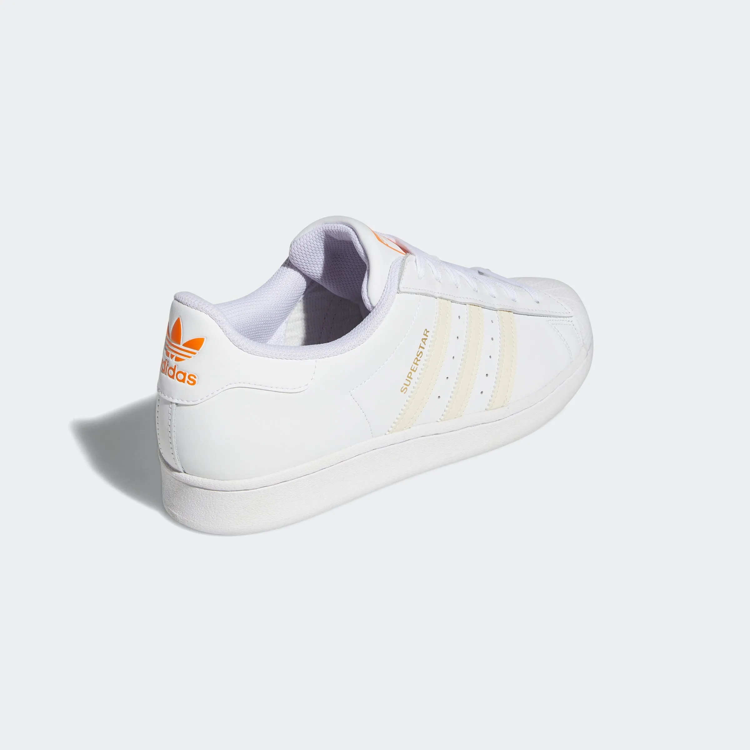 Men's adidas Originals Superstar Shoes White Orange