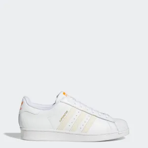 Men's adidas Originals Superstar Shoes White Orange