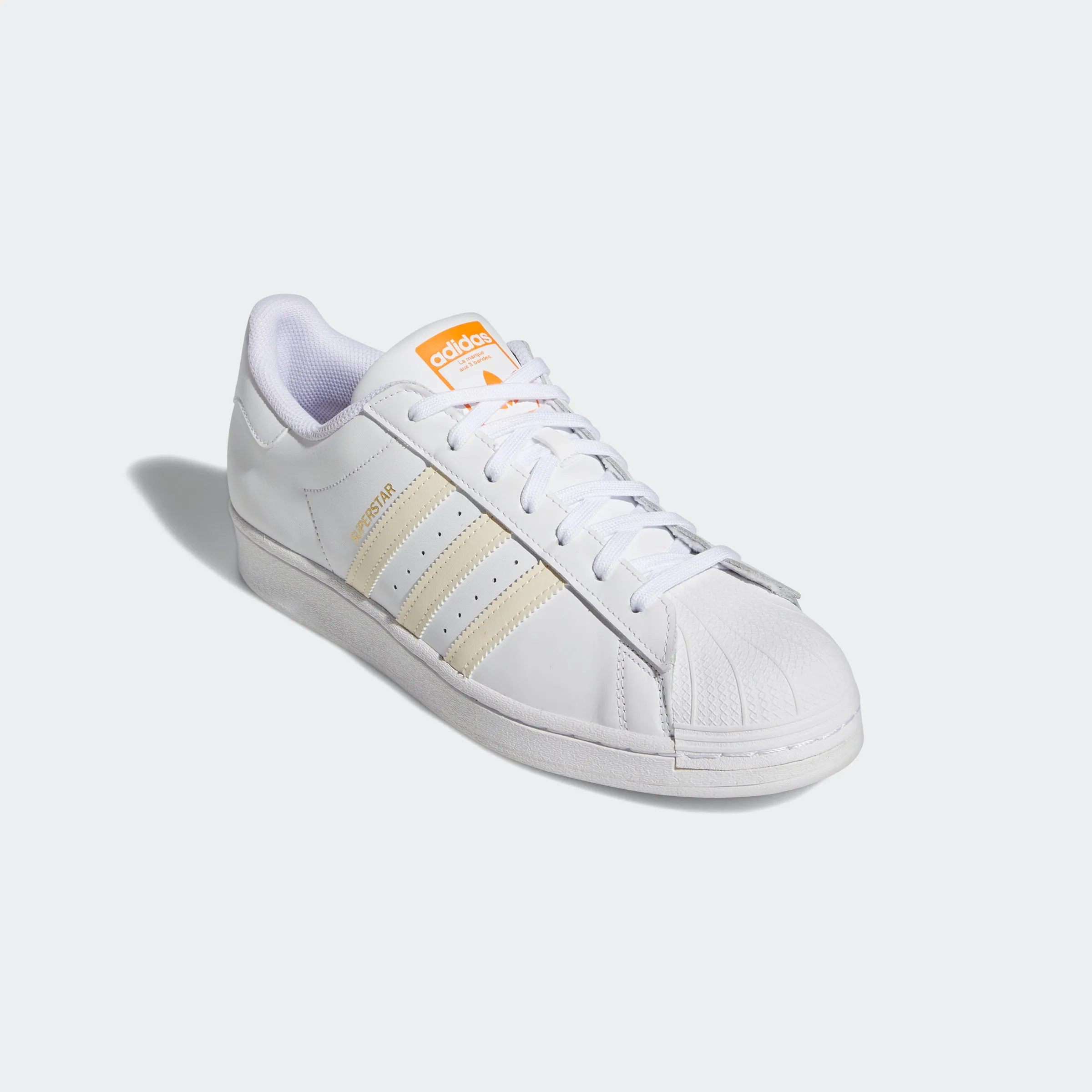 Men's adidas Originals Superstar Shoes White Orange
