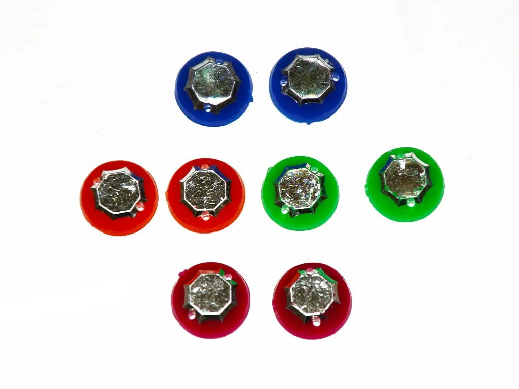 Multicolour Assorted Designer Flat Plastic Beads