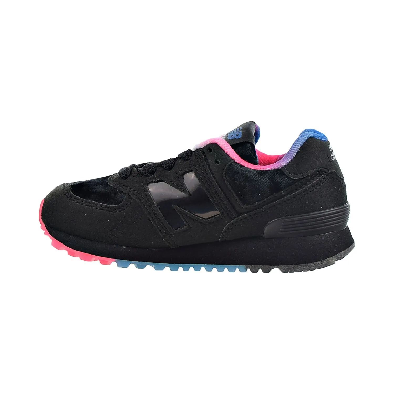 New Balance 574 Little Kids' Shoes Black-Pink-Blue