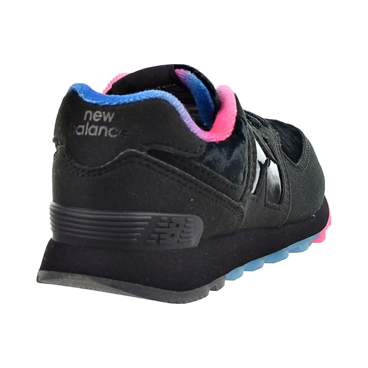 New Balance 574 Little Kids' Shoes Black-Pink-Blue