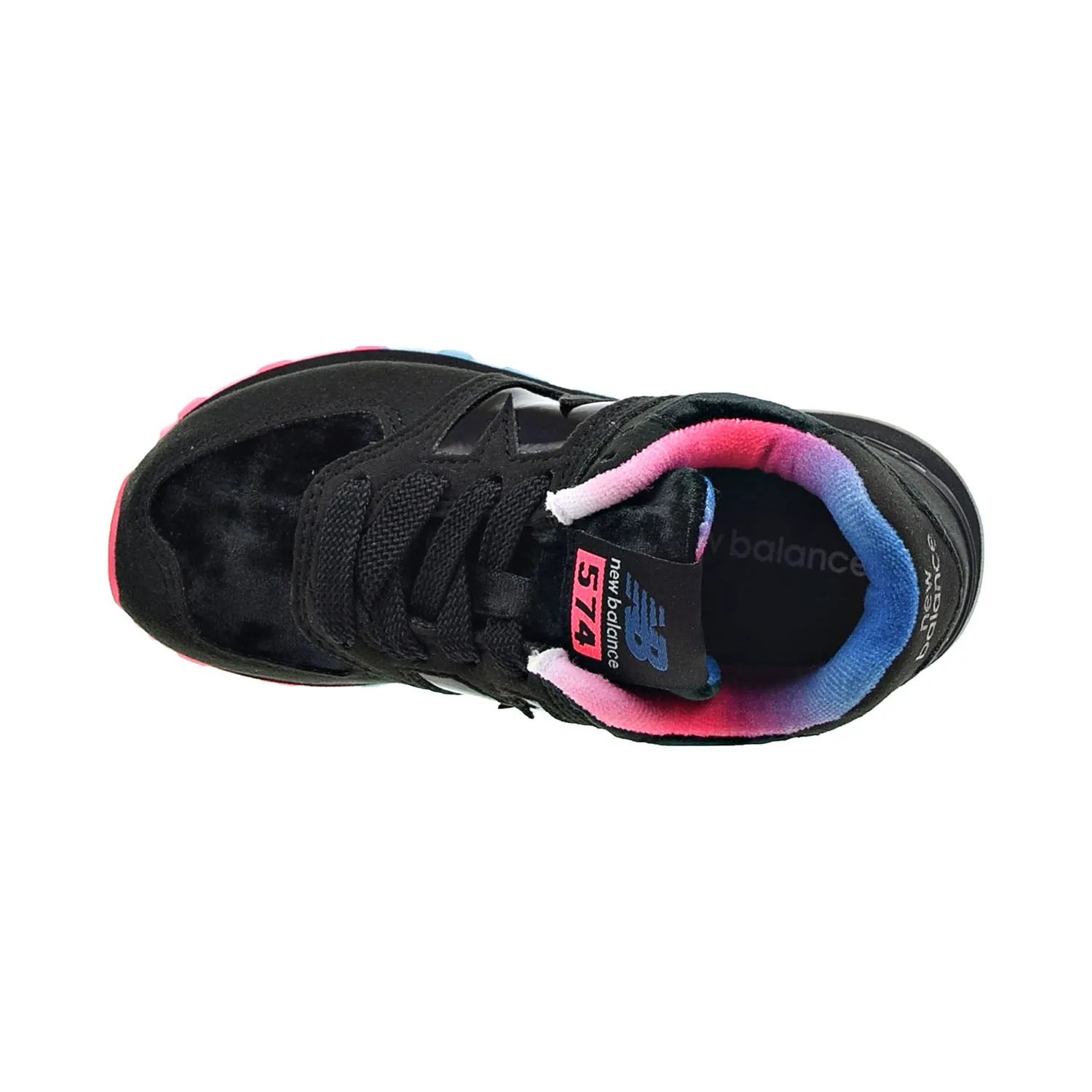 New Balance 574 Little Kids' Shoes Black-Pink-Blue
