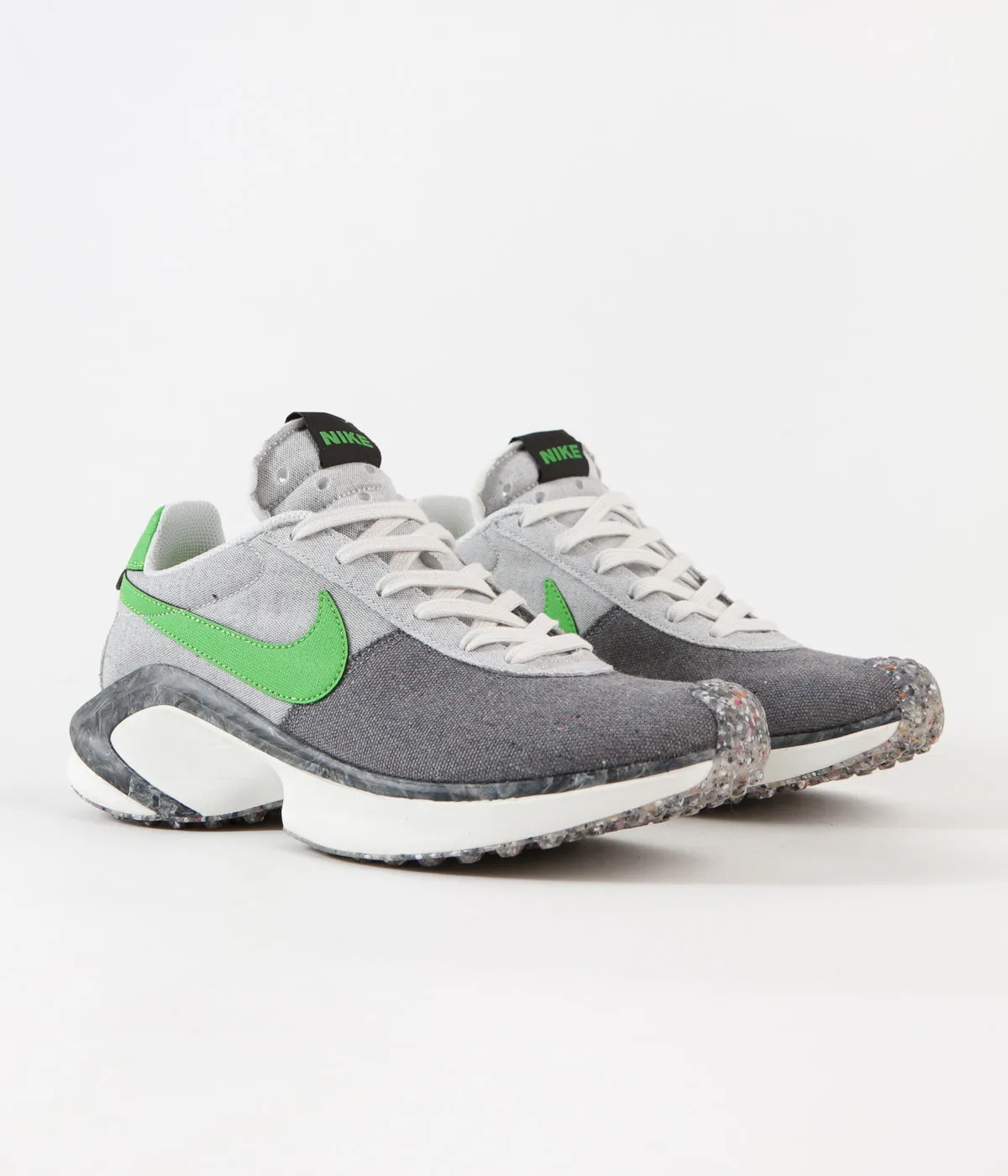 Nike D/MS/X Waffle Shoes - Smoke Grey / Mean Green - Photon Dust - Sail
