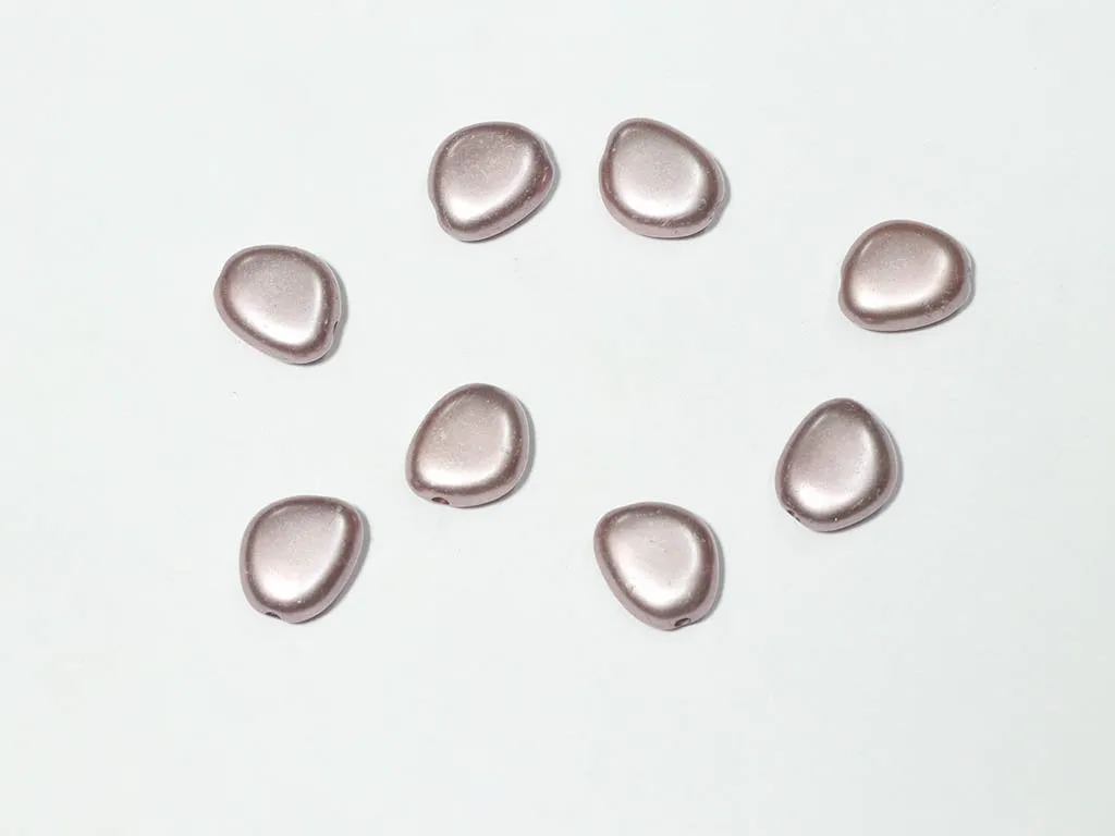 Purple Uneven Drop Plastic Beads - 16x16 mm