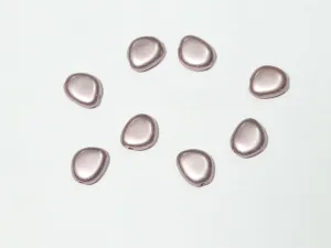 Purple Uneven Drop Plastic Beads - 16x16 mm
