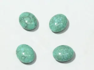 Sky Blue Designer Oval Plastic Beads - 28x24 mm