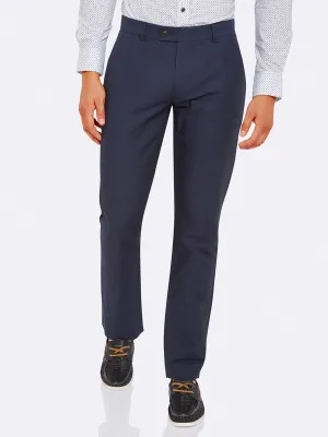 Slim Leg Cotton Linen Trousers
