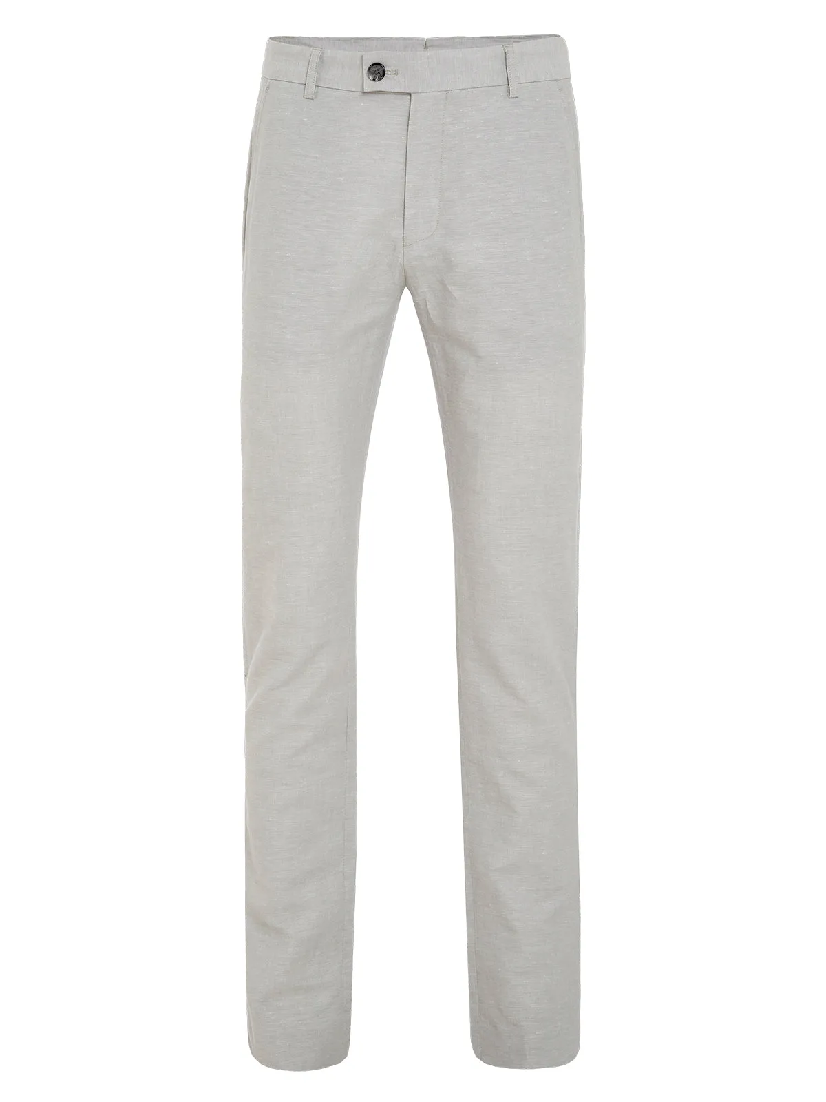 Slim Leg Cotton Linen Trousers
