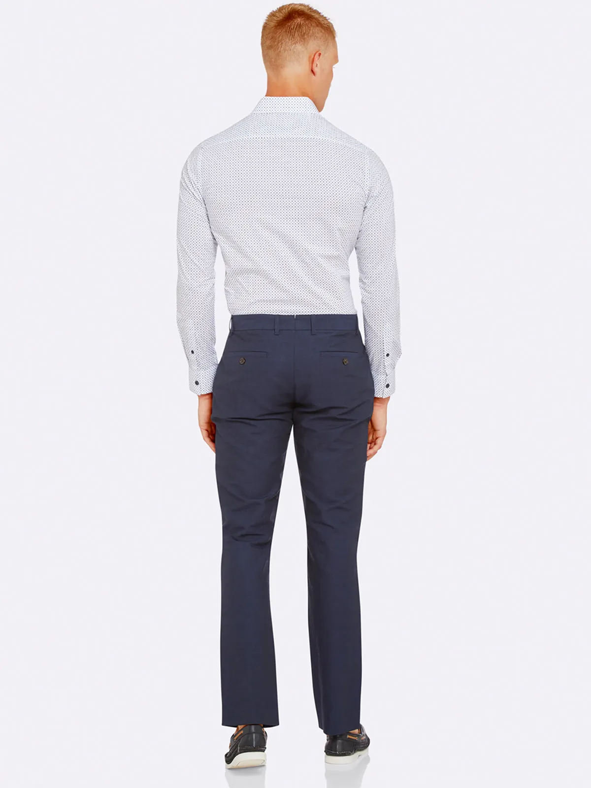 Slim Leg Cotton Linen Trousers