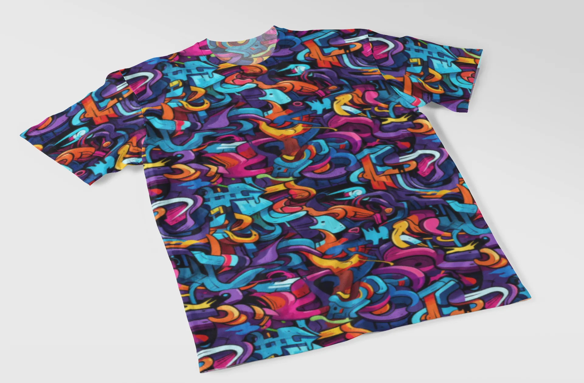Street Art Style Women's All-Over Printed Tee