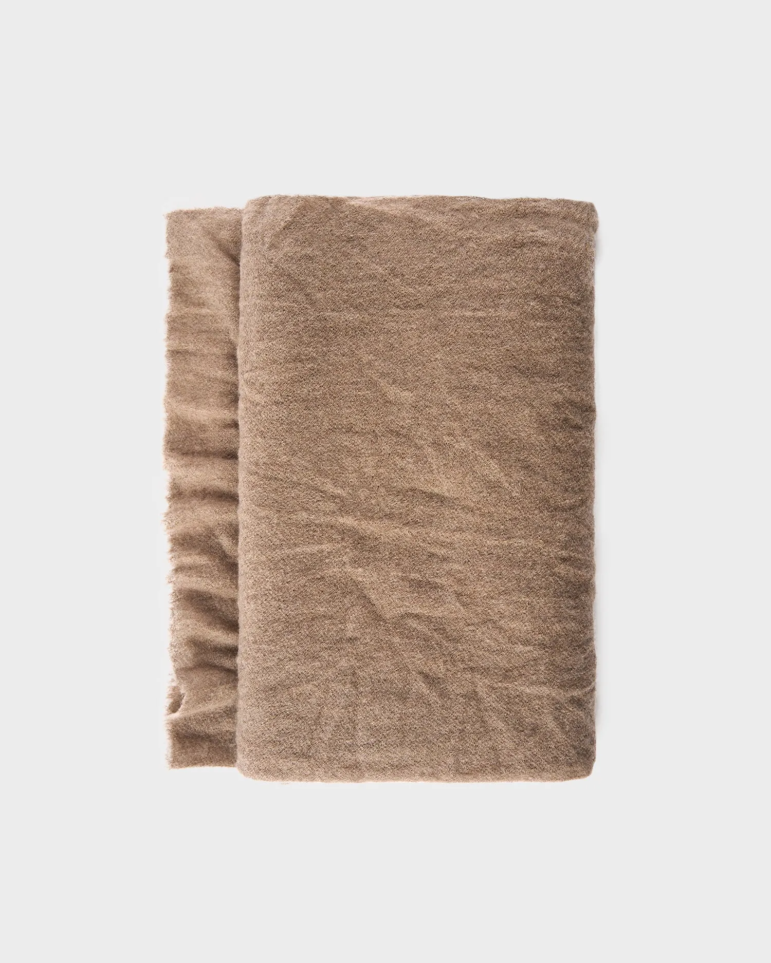 Taupe Raw Edge Cashmere Scarf