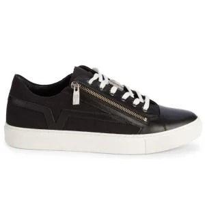 Versace Collection Double Zip Leather Sneakers