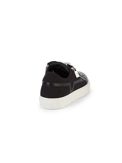 Versace Collection Double Zip Leather Sneakers