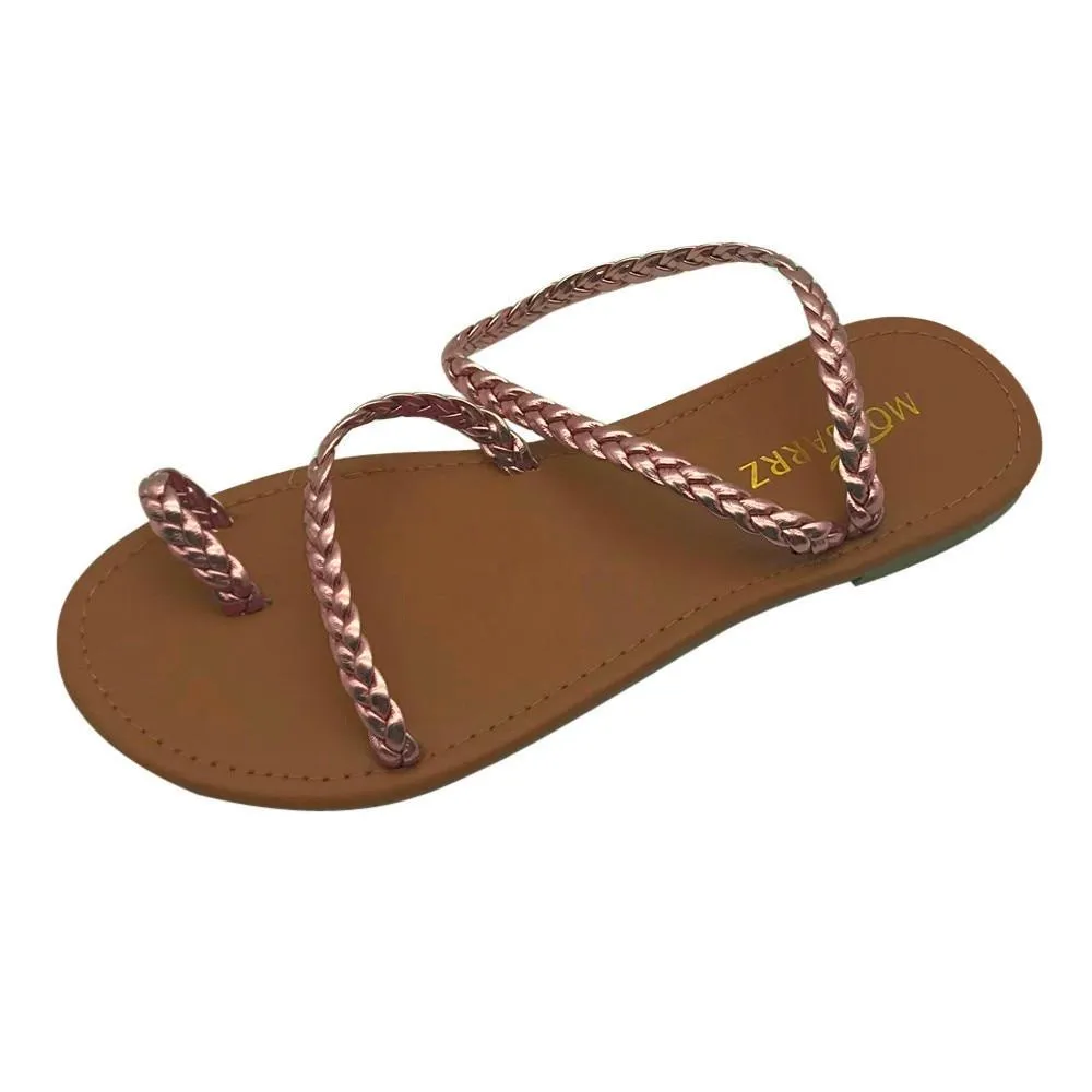 Women Shoes Sexy Sandals Ladies Strappy Gladiator Low Flat Heel