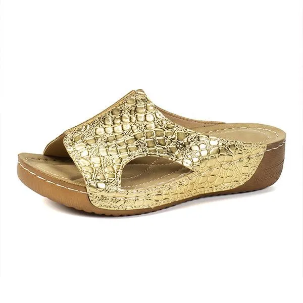 Women's Stone Pattern Fashion Thick Soled Slippers 02196794S