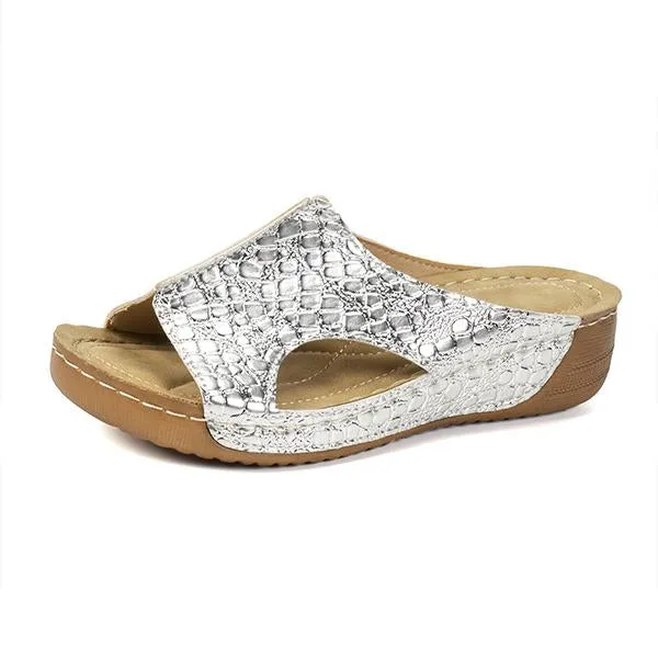 Women's Stone Pattern Fashion Thick Soled Slippers 02196794S